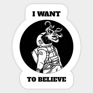 Aliens I want to believe Sticker